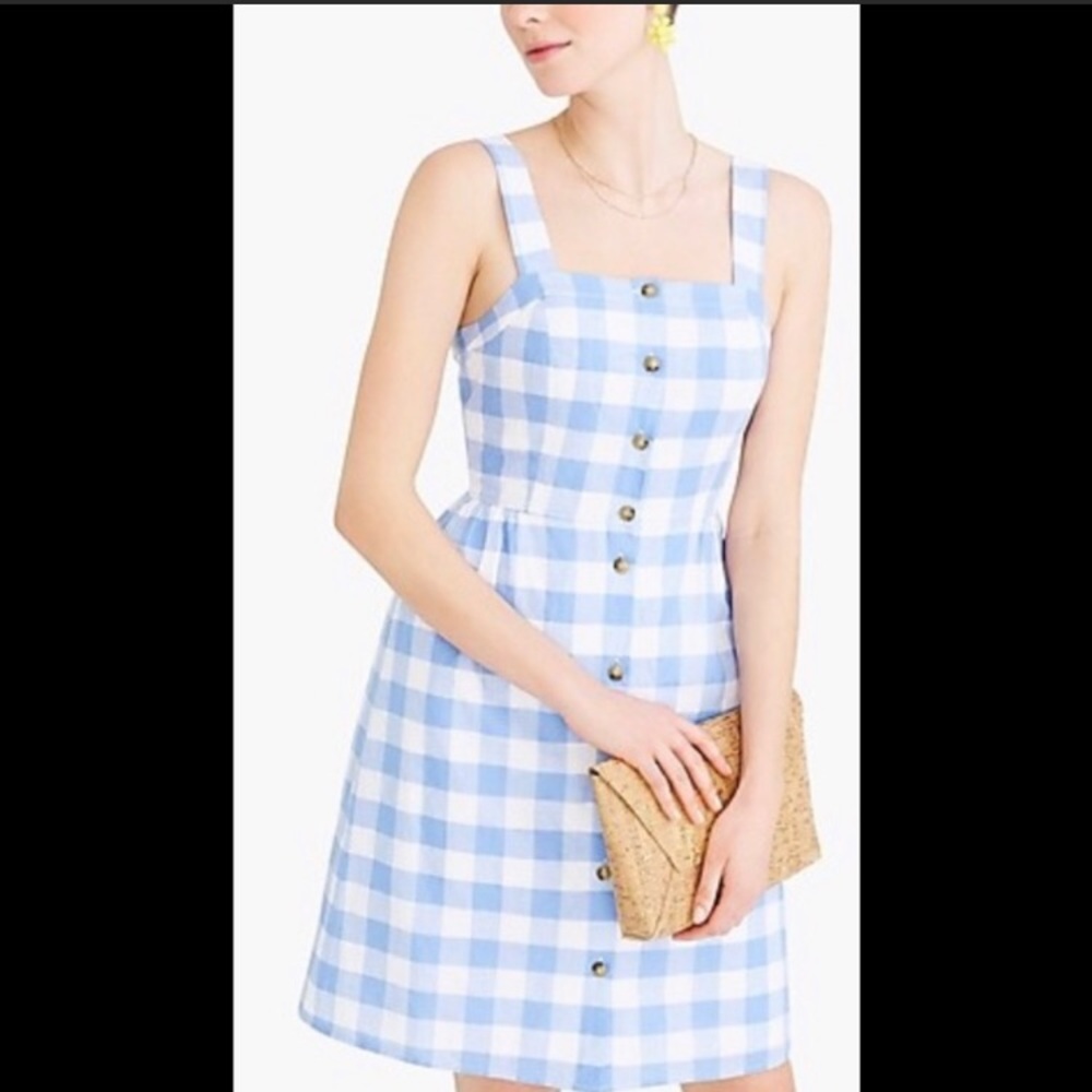J.Crew Gingham Button Down Dress